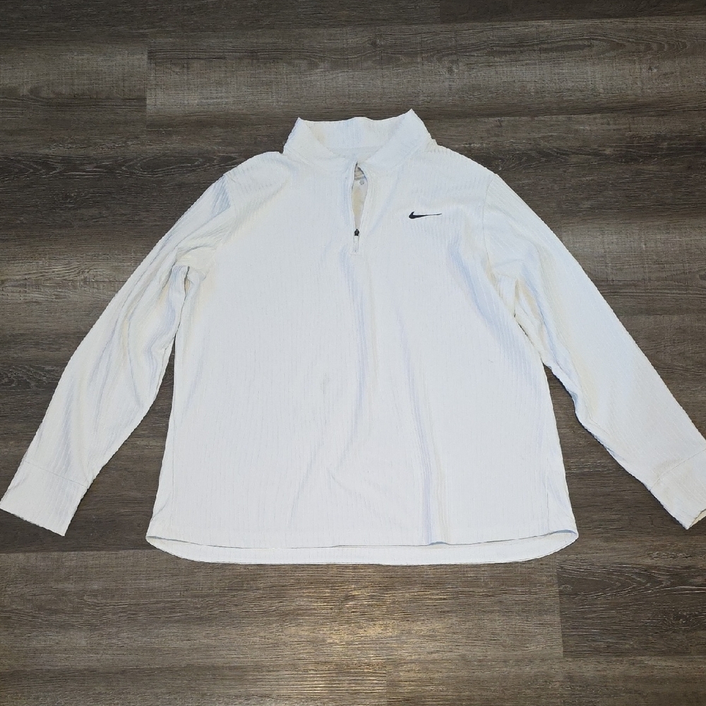 Nike White Quarter-Zip Pullover